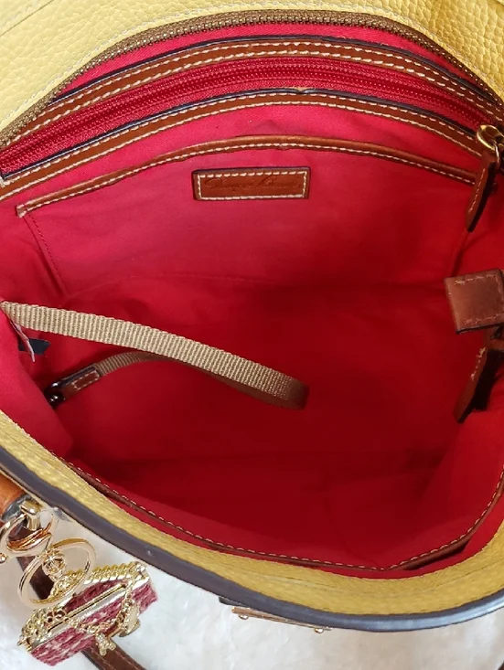 Dooney & Bourke Yellow Lexighton Tote w/Bag Charm - Picture 11 of 13